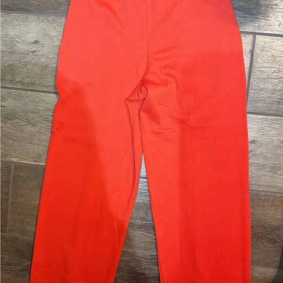 SPANX Red Track Pants with White Piping, Size Small - Picture 3 of 9